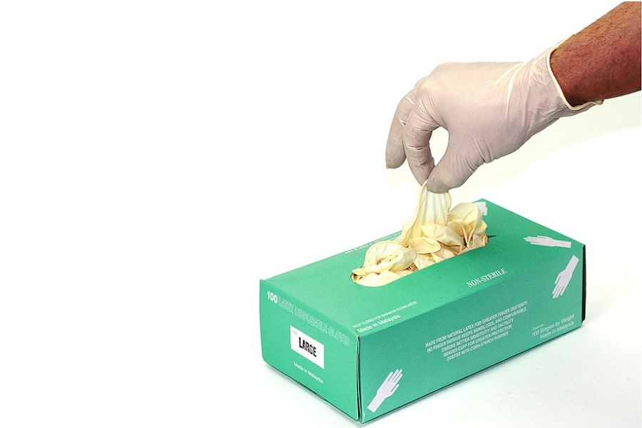 LUVAS LATEX TAMANHO L CAIXA 100 UNIDADES LUVAS LATEX TAMANHO L CAIXA 100 UNIDADES